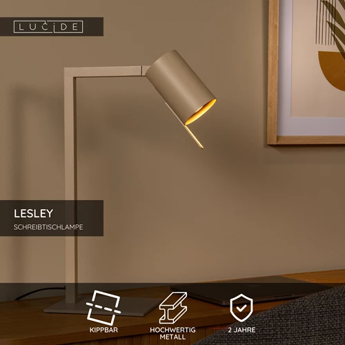 Lucide LESLEY - Schreibtischlampe - 1xGU10 - Taupe - USP